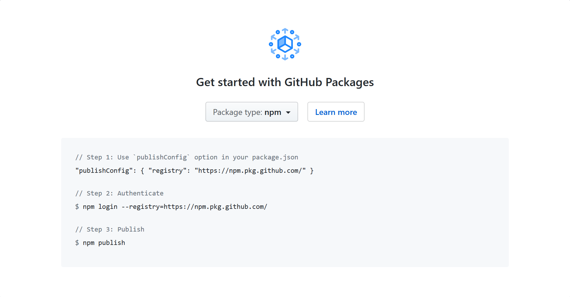 Get started with GitHub Packages